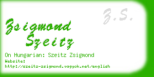 zsigmond szeitz business card